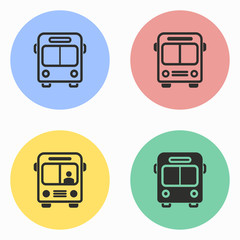 Bus icon set.