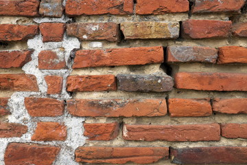 Mur de briques rouges