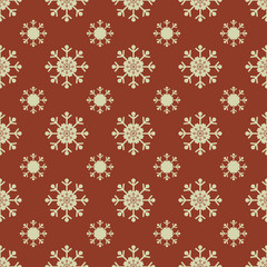 Christmas snowflakes seamless background.