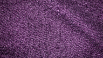 Purple towel cloth beach texture background for design with copy space for text or image.