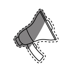 Bullhorn announce device icon vector illustration graphic design