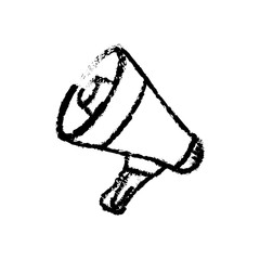 Bullhorn announce device icon vector illustration graphic design