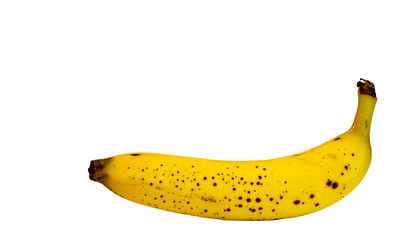 Single bio banana photo isolated with white background