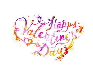 Happy Valentine's Day. Vector lettering