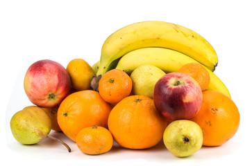fruits on a white background