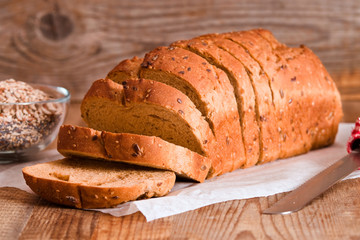 Whole wheat bread. 