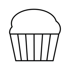 Cupcake outline icon