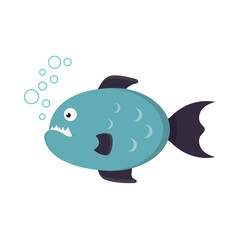 piranha fish vector illustration