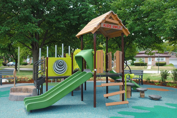 Fototapeta na wymiar Children playground in park