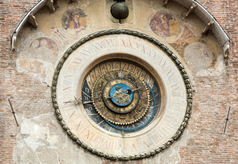 The Palazzo della Ragione with the Torre dell'Orologio ("Clock Tower"). Mantua, Italy
