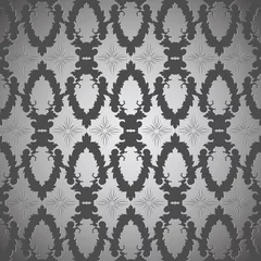 Foto op Canvas Grey damask seamless pattern © PopescuBalzs