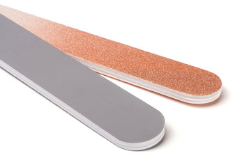 two nail file isolated on a white background