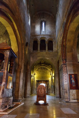 Fototapeta premium Mtskheta, Georgia - October 4, 2016: Interior of Svetitskhoveli Orthodox Cathedral
