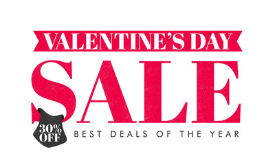 Valentine's Day Sale Poster, Banner.