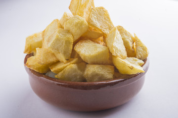 Typical Spanish (tapa of Patatas bravas)