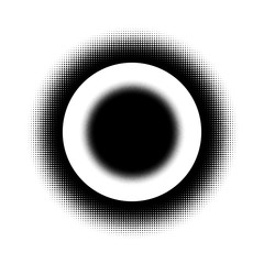 Abstract dotted background. Halftone effect illustration. Black dots on white background