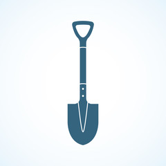 Shovel icon flat desig