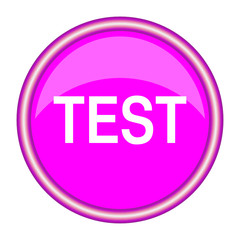 test round glossy pink web icon