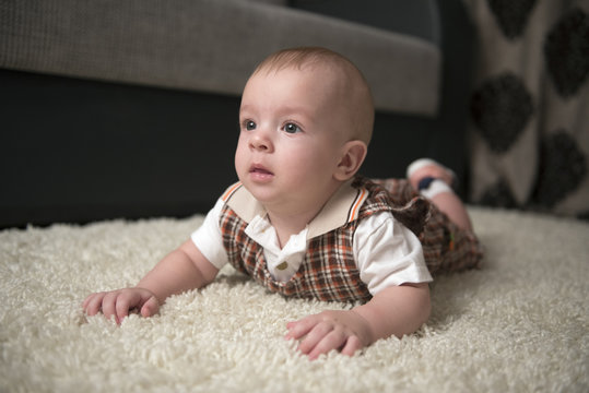 Baby on the rug