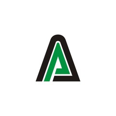 Initial Letter A Logo With Triangle Isolated Style
