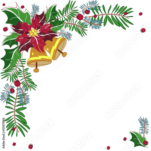 &quot;Christmas corner decorative frame.&quot; Stock image and royalty-free