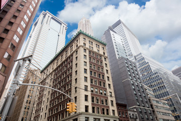 Obraz na płótnie Canvas Wall Street Skyscrapers, Manhattan, New York City