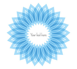 Decorative, unusual, round frame with empty place for your text. Vector illustration for your design.