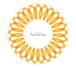 Decorative, unusual, round frame with empty place for your text. Vector illustration for your design.