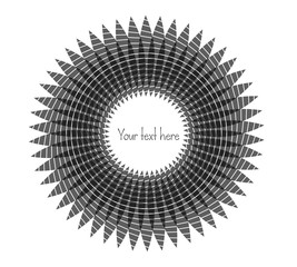 Fototapeta premium Decorative, unusual, round frame with empty place for your text. Vector illustration for your design.