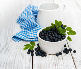 Bowl with Blueberries