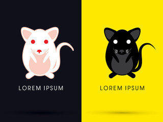 Rat cartoon graphic vector