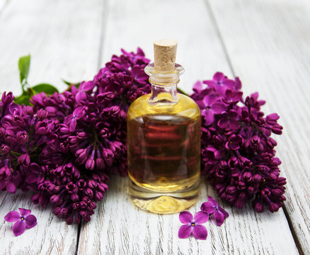 essential aroma oil with lilac