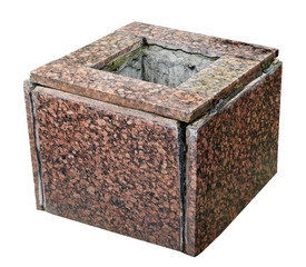Park trash granite bin