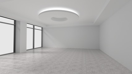 empty room 3D rendering