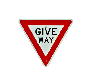 Advisory road Sign for give way