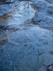 Remanso de agua helada Cañón de Añisclo, Huesca, España, Diciembre de 2016 OLYMPUS CAMERA DIGITAL