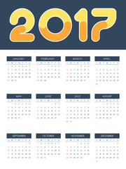 Calendar for 2017