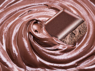 Melted chocolate or chocolate glaze.