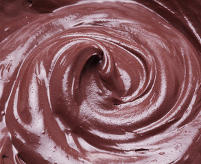 Melted chocolate or chocolate glaze.
