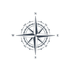 Compass sign, wind rose