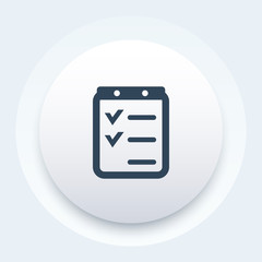 checklist icon, vector pictogram