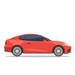 Fototapeta na wymiar Red car vector illustration