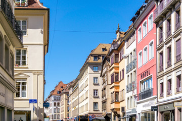 Fototapeta premium STRASBOURG, FRANCE - August 23, 2016 : Street view of Traditiona
