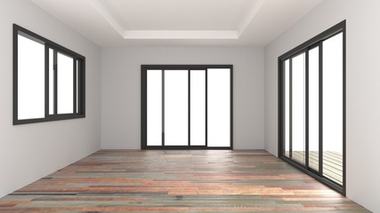 empty room 3d rendering