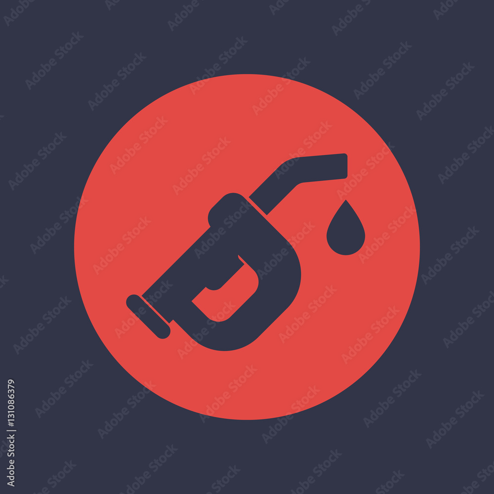 Canvas Prints gasoline nozzle icon, gas station vector sign