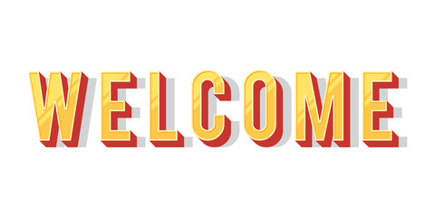Welcome vector inscription