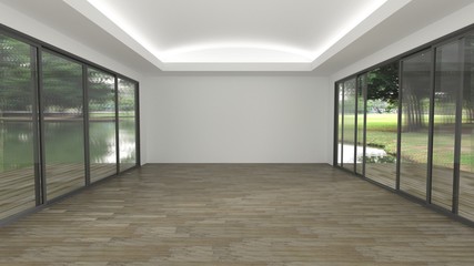 empty room 3d rendering