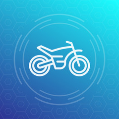 offroad bike, motorcycle icon in linear style
