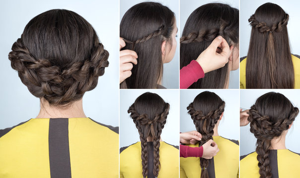 hairstyle with braids for party tutorial
