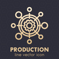 production icon, linear symbol